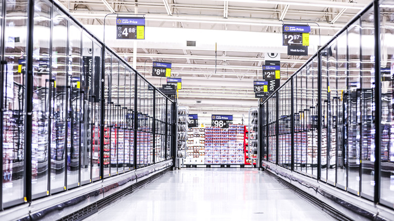 freezer aisle at Walmart