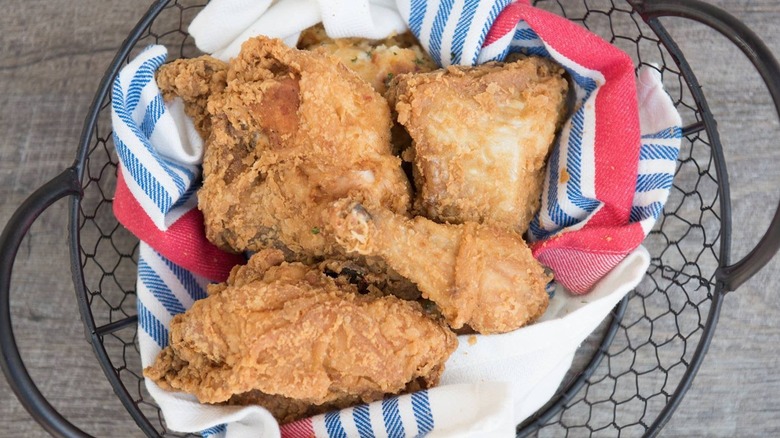 basket of fried chicken