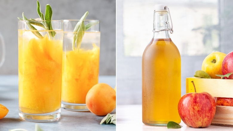 peach juice and cider vinegar