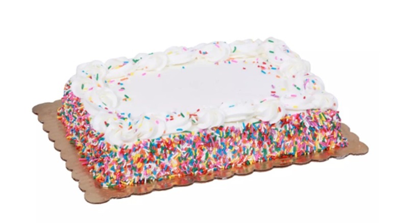 H-E-B birthday cake with sprinkles