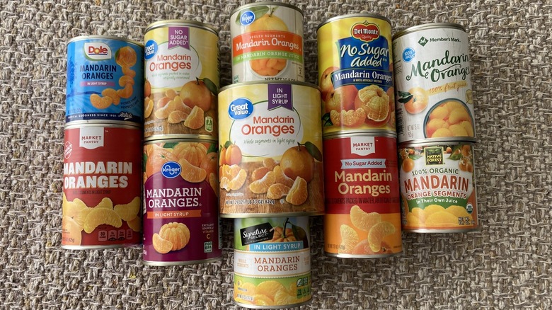 cans of mandarin oranges