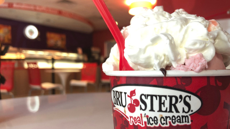 Bruster's ice cream sundae