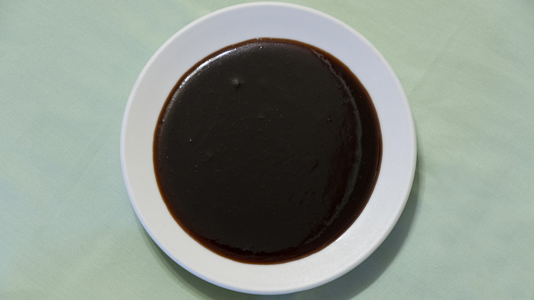 small dish of soy sauce