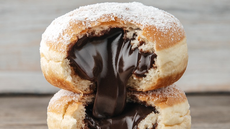 chocolate filled doughnuts