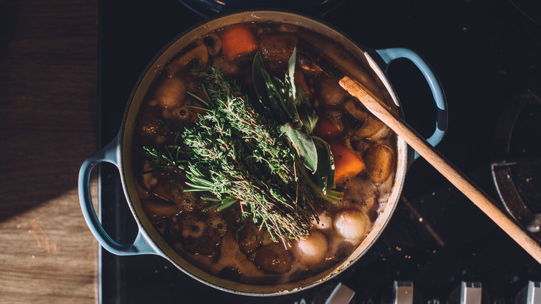 Beef stew with bouquet garni