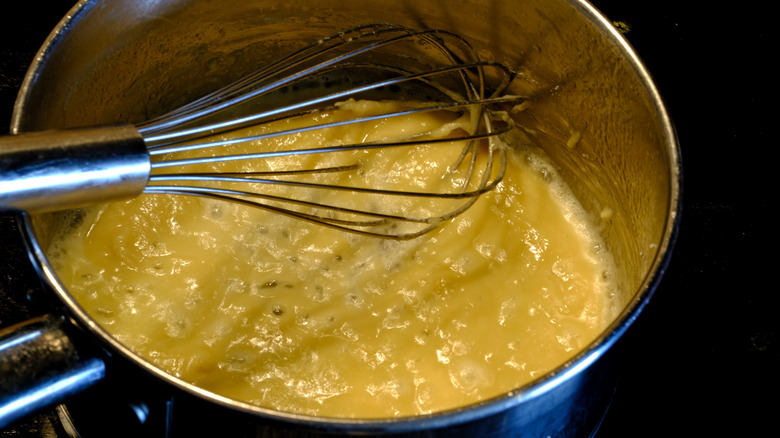 Making roux in a pan