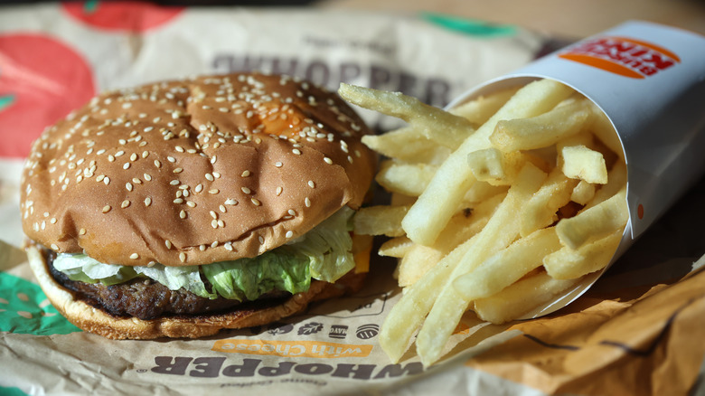 Burger King burger and fries