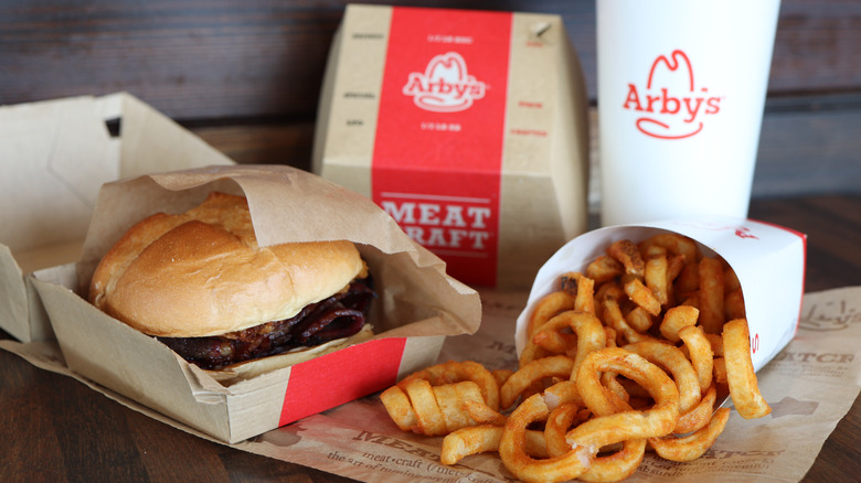 Arby's meal with curly fries