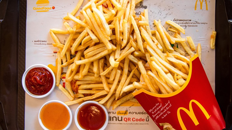 McDonald's French fries with dips