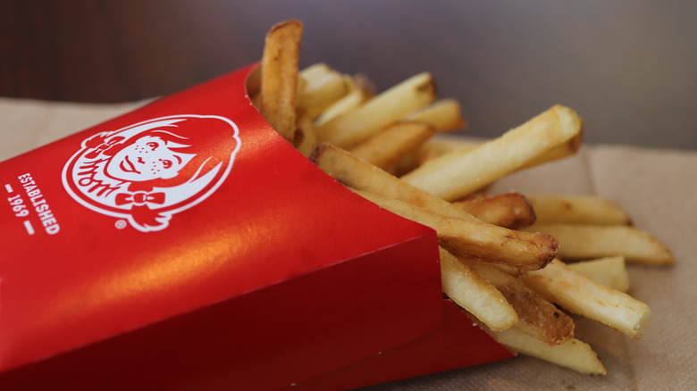 Wendy's fries in carton