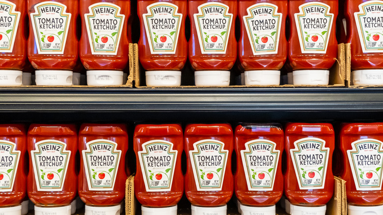 Heinz Ketchup on supermarket shelf