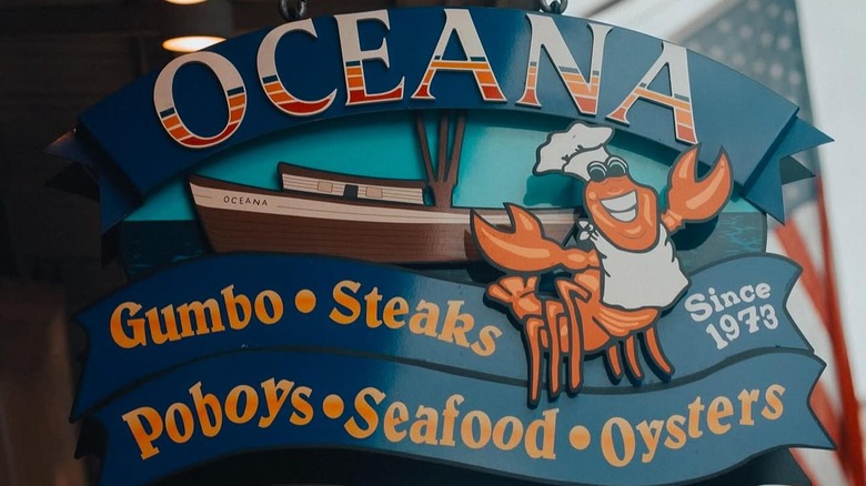 Oceana Grill outdoor sign