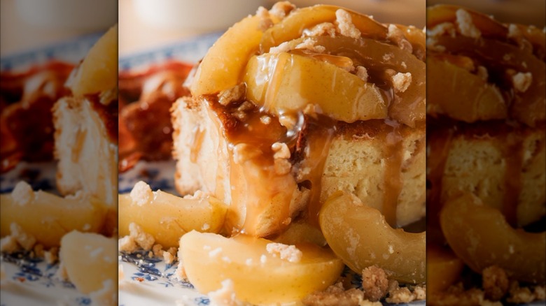 sliced Fried Apple French Toast Bake