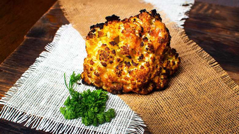 cooked whole cauliflower