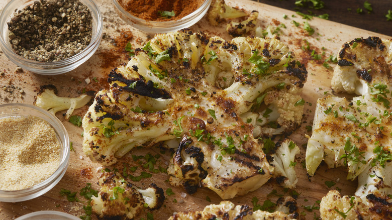 charred cauliflower steak