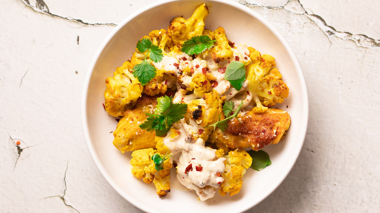 cauliflower and tahini sauce