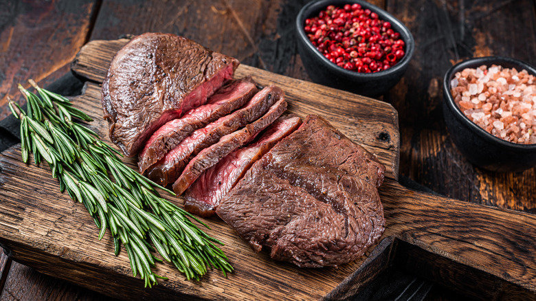 Flat Iron Steak with rosemary