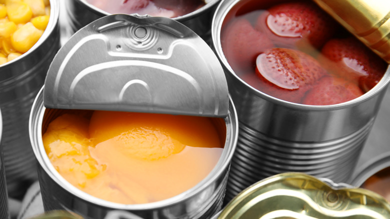 Canned fruit 