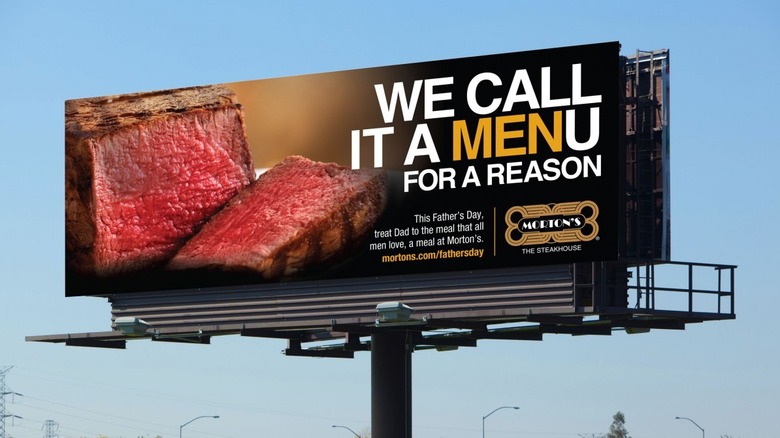 morton's steakhouse billboard