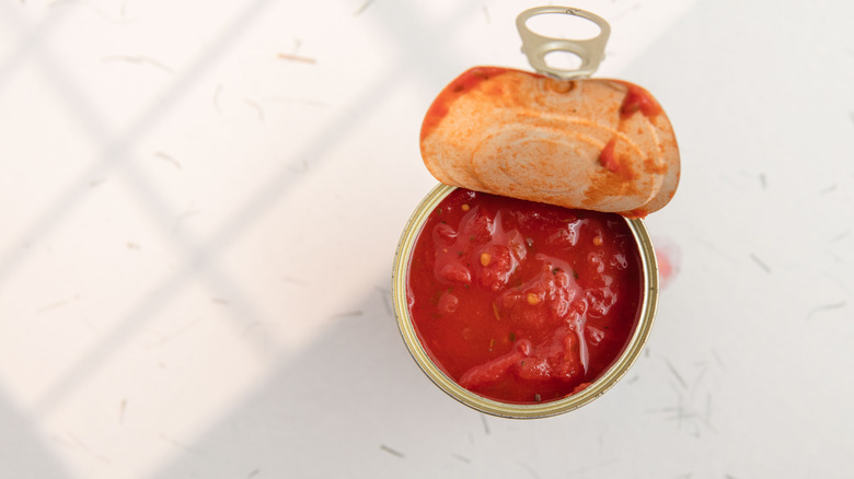 opened tomato can