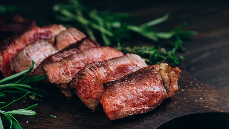 sliced chuck steak