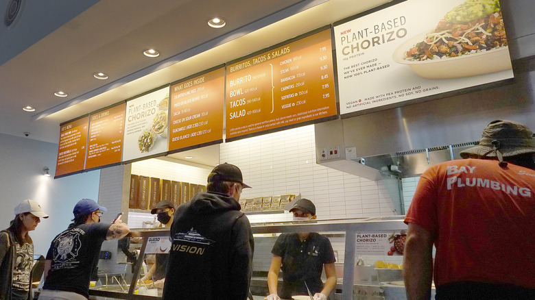 ordering at Chipotle counter
