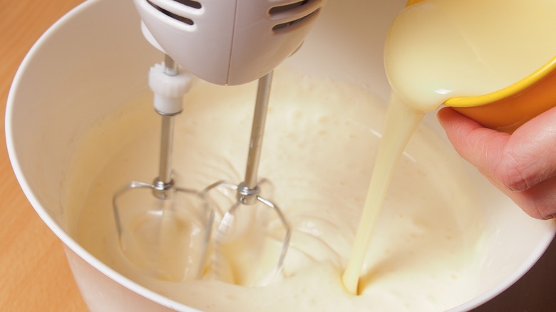 Whipping sweetened condensed milk