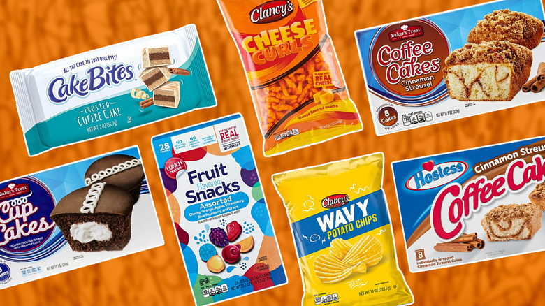array of unhealthy Aldi snacks