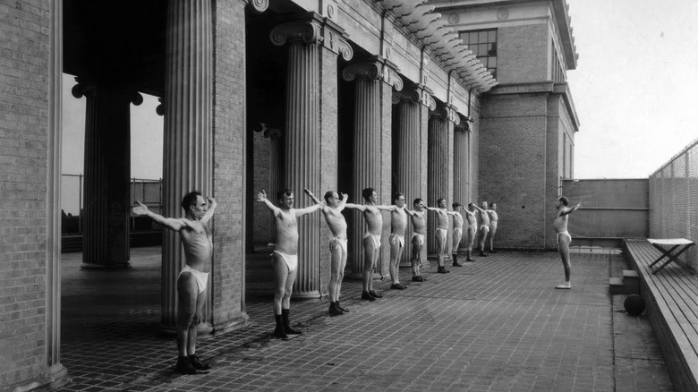 exercising at the Battle Creek Sanitarium