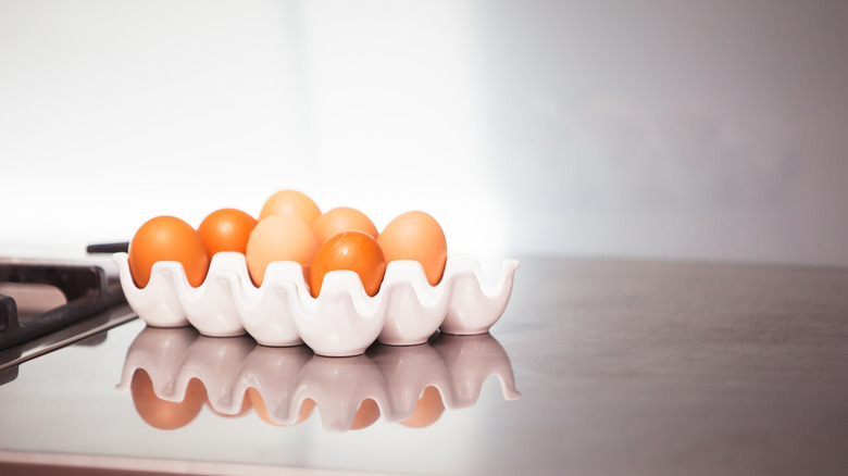 eggs on kitchen counter