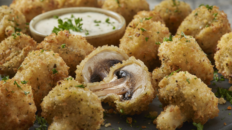 panko-crusted fried mushrooms