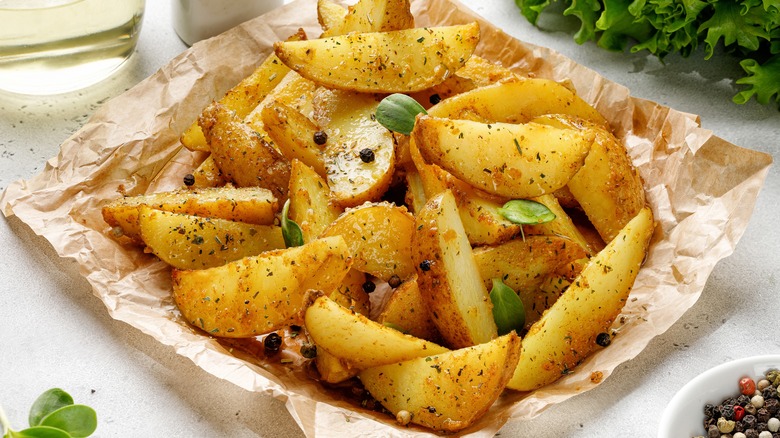 potatoes seasoned with spices