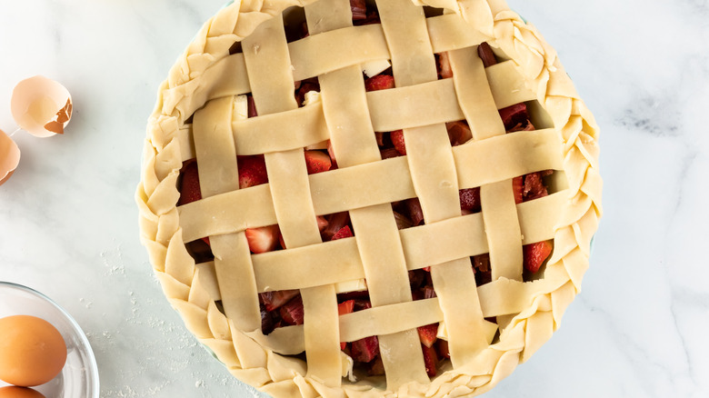 pie with a braided edge