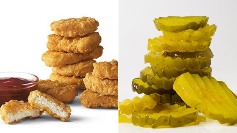 McDonald's chicken nuggets and pickles