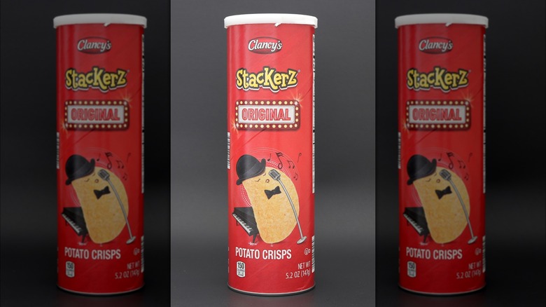 red tube of Clancy's Stackerz chips