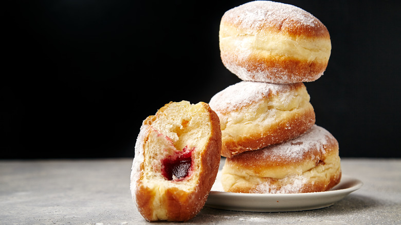 Sufganiyot jam filled doughnuts 