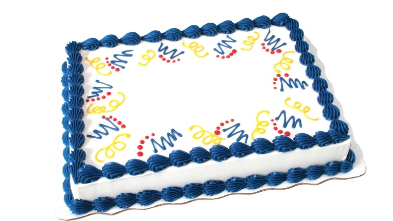 half sheet cake from Sams Club