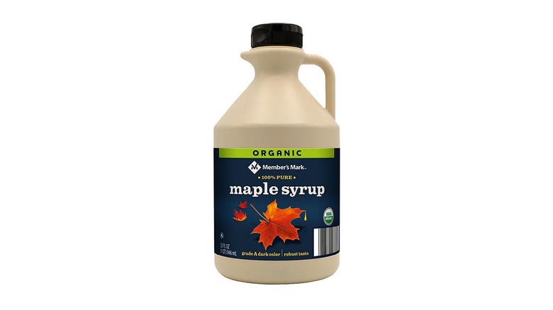 jug of Members Mark maple syrup