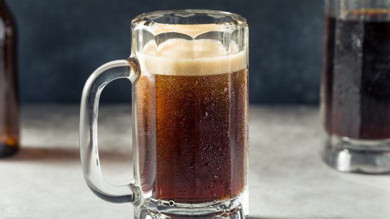 root beer in mug