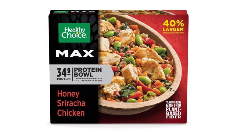 Healthy Choice Max Honey Sriracha Chicken package