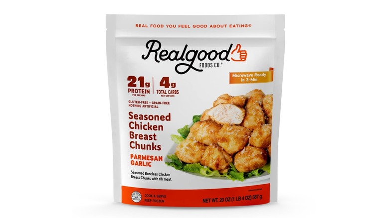 Real Good Parmesan Garlic Chicken Chunks package