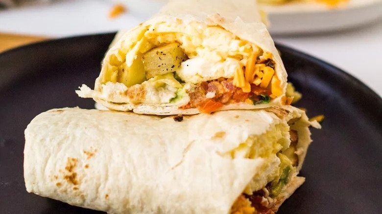 egg and potato burrito