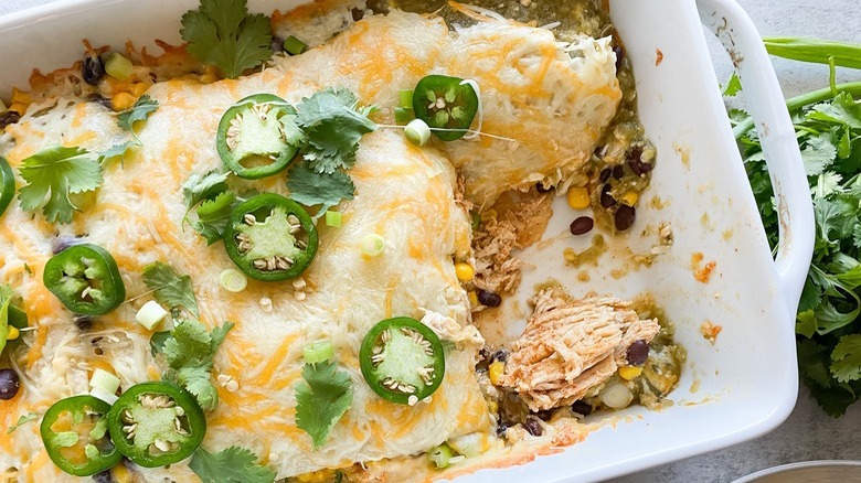 chicken cheese tortilla casserole