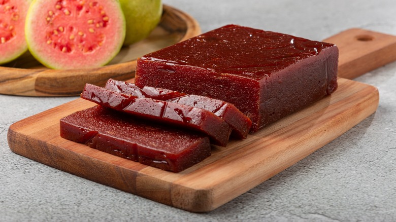 sliced slab of guava paste