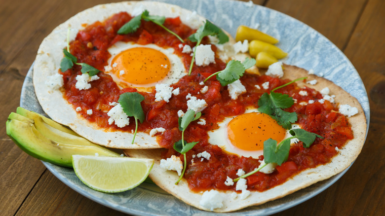 plate of huevos rancheros