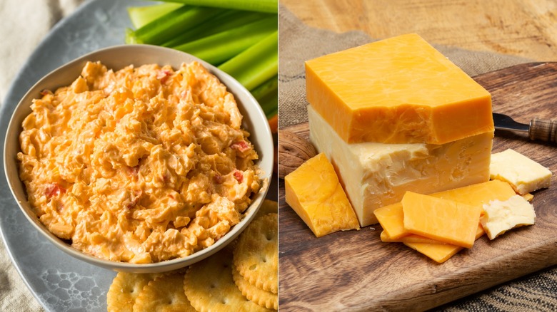 Pimento cheese spread and Cheddar