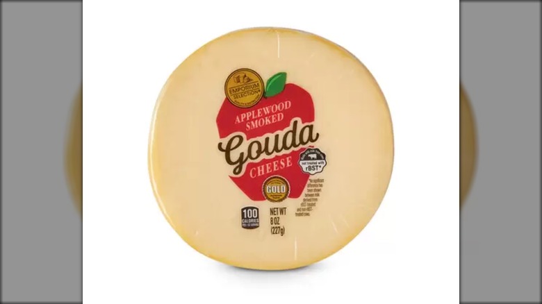 Small wheel of Applewood smoked Gouda 