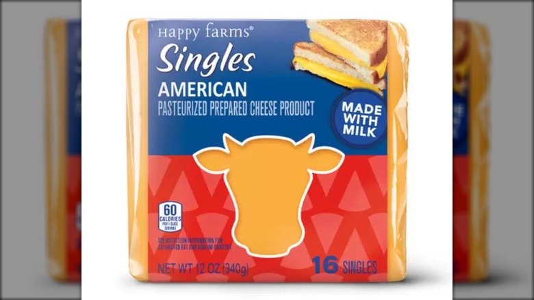 Package of American cheese singles 