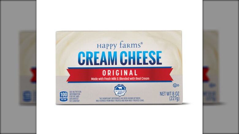 Package of Happy Farms Cream Cheese