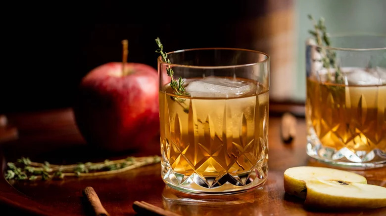 Old Fashioned apple cider cocktail